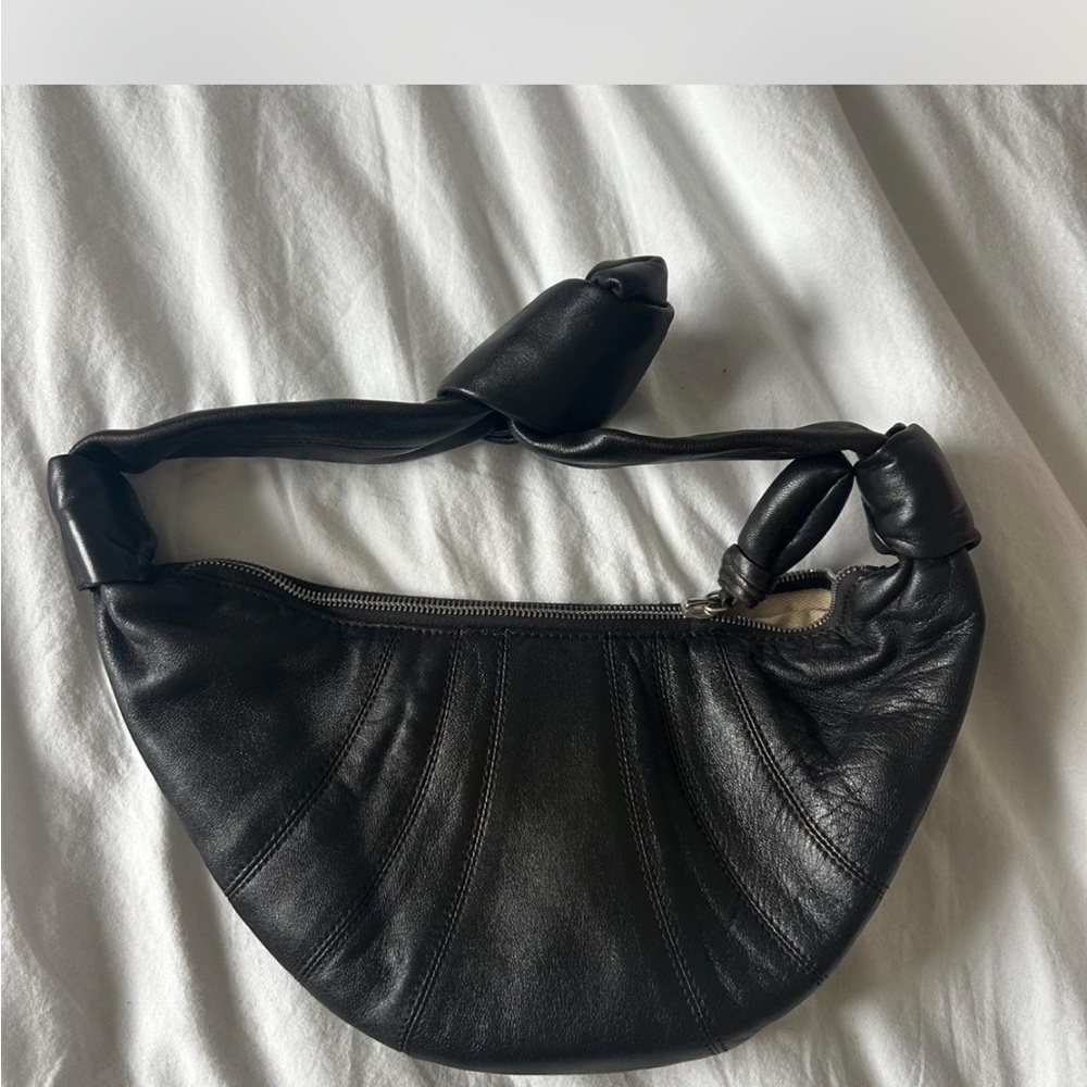 LEMAIRE dark brown Leather croissant bag